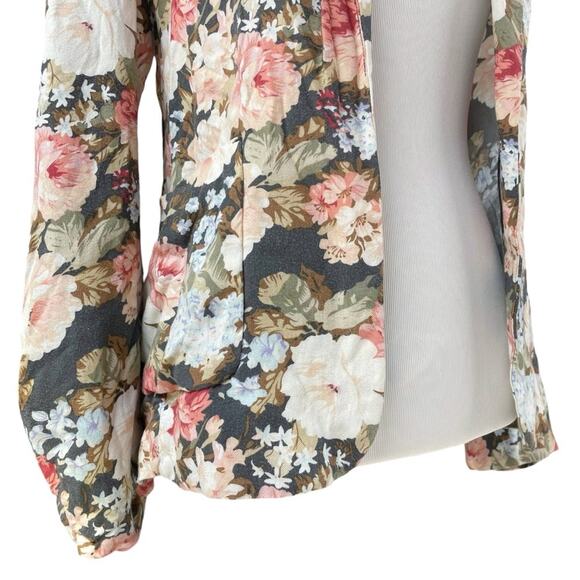 ARITZIA Talula Kent Open Blazer Soft Floral Pink/Cream/Gray Size 0 - Picture 3 of 9